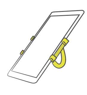 タブレットスタンドで、いつでもどこでも使いやすく！